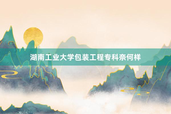 湖南工业大学包装工程专科奈何样